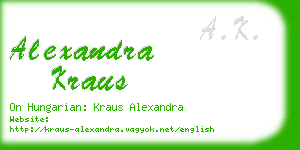 alexandra kraus business card